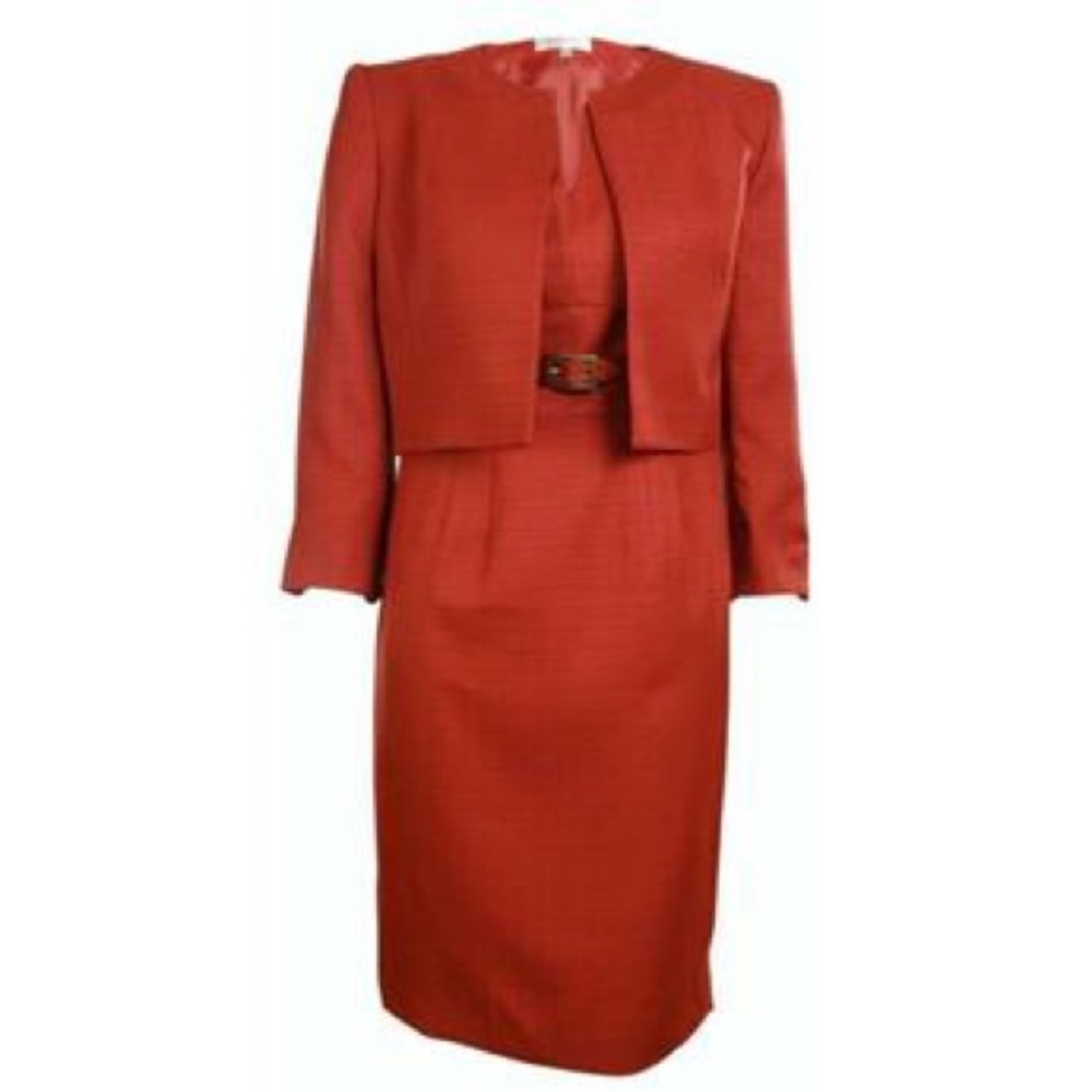 Kasper petites dress suit w sheath jacket. 8P